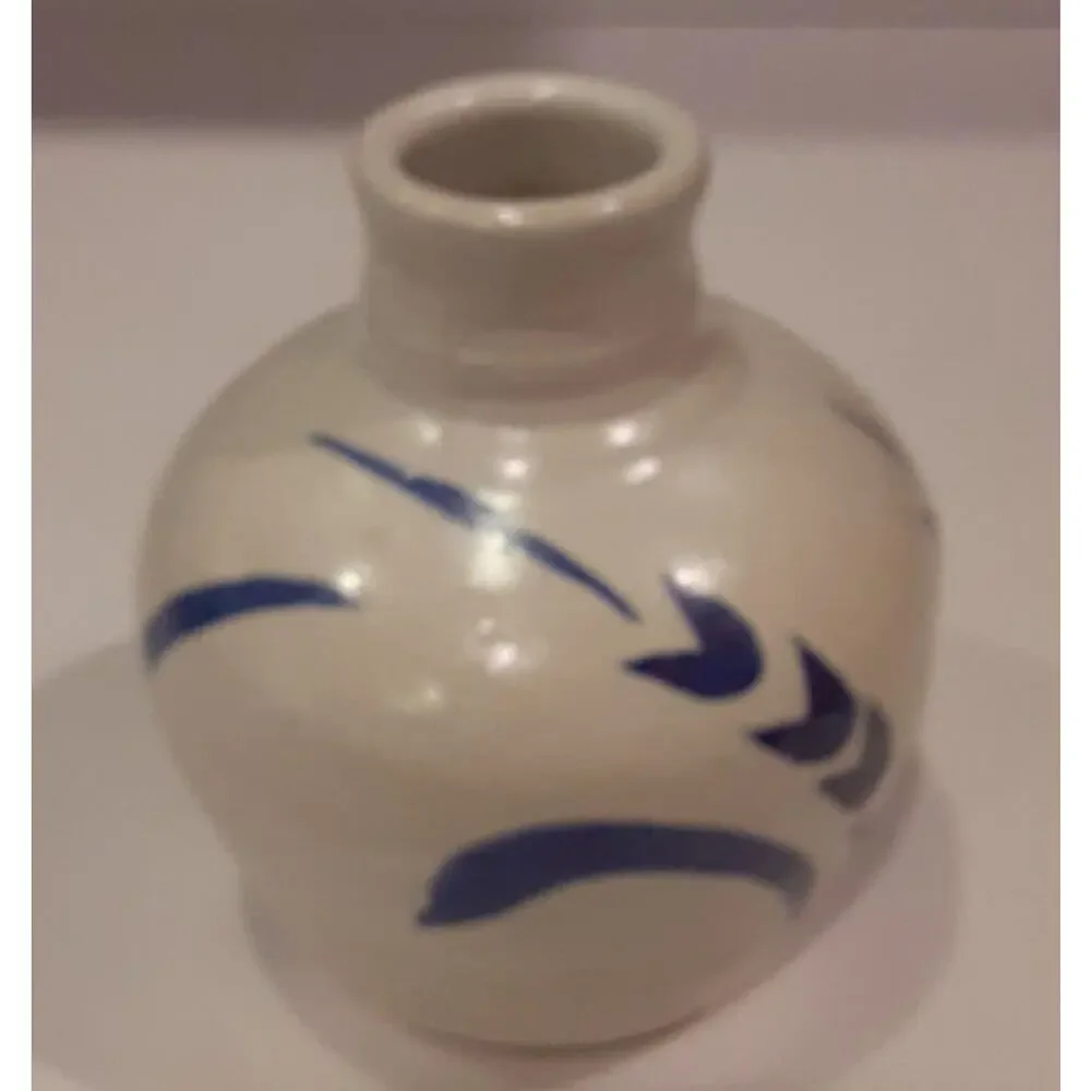 Vintage 1995 Artist Signed Stoneware Vessel/Vase